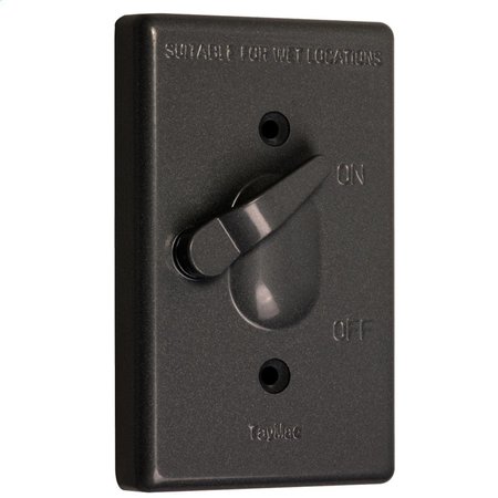 HUBBELL TAYMAC 1-Gang Bronze Weatherproof Vertical Toggle Cover HU308774